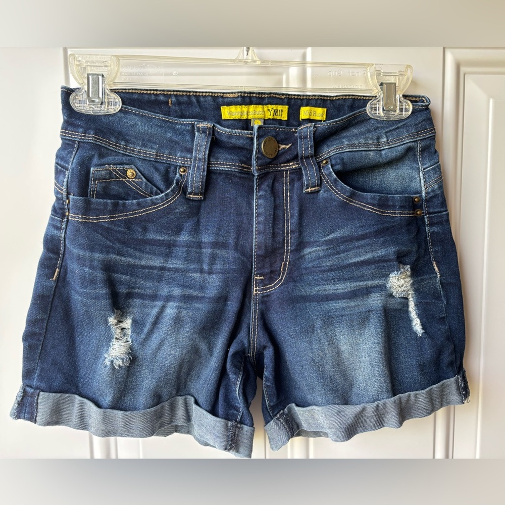 YMI Blue Jean Shorts Distressed Cuffed